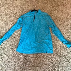This blue sweatshirt